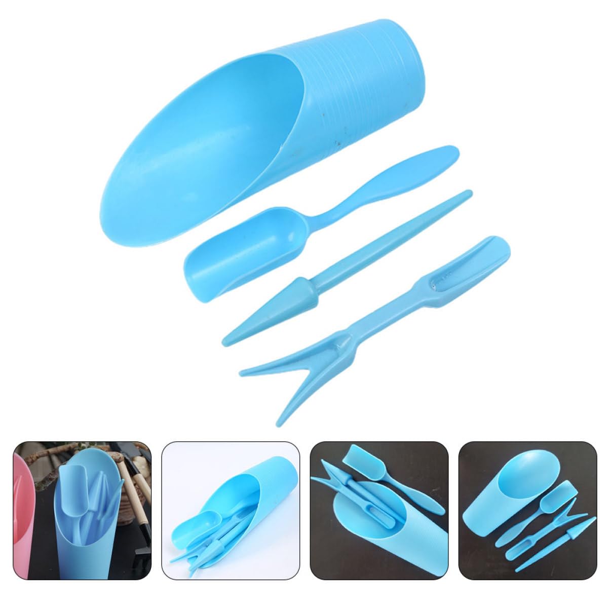 Bonsai Garden Tools - 4 adet/takım, Plastik Dayanıklı Kova kürek