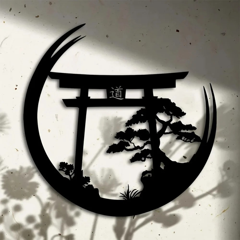 Bonsai Garden Gift - Japon Bonsai Torii Kapısı Metal Duvar