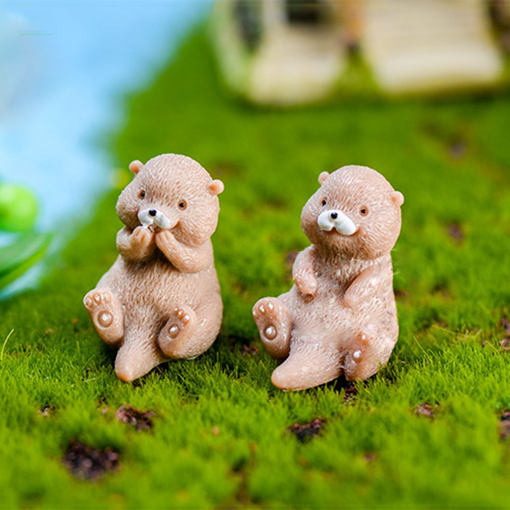 Bonsai Garden Gift - Su samurları heykelcik Mini ev dekor