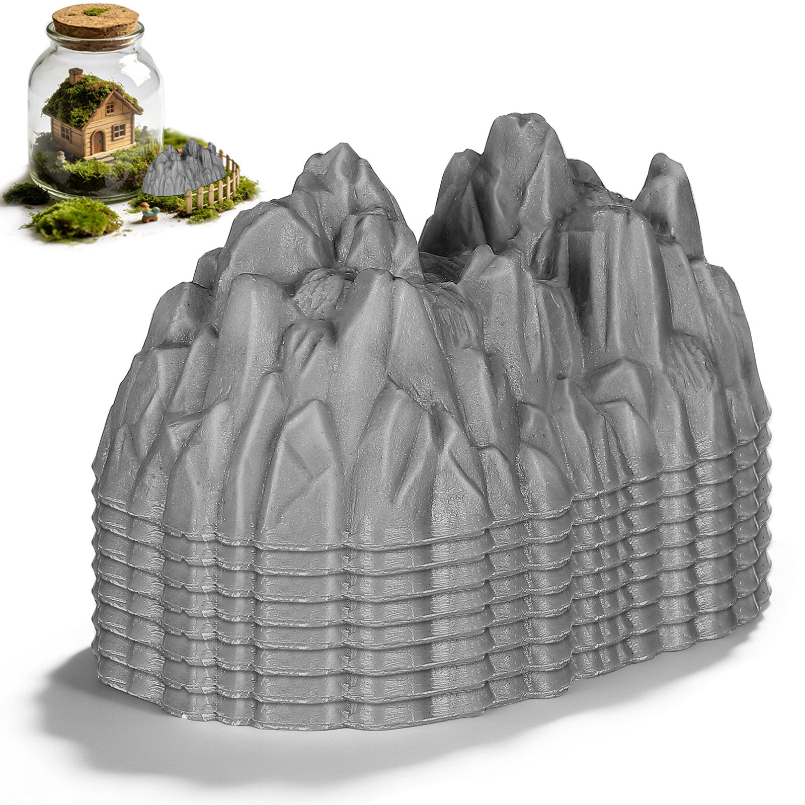 Bonsai Garden Ornaments - 20 Adet Mini Kaya Bahçesi Plastik