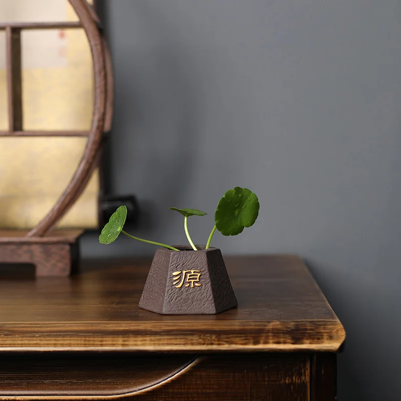 Yaratıcı mor kil çay Pet parma - Bonsai Garden Ornaments incelemesi ve fiyatı