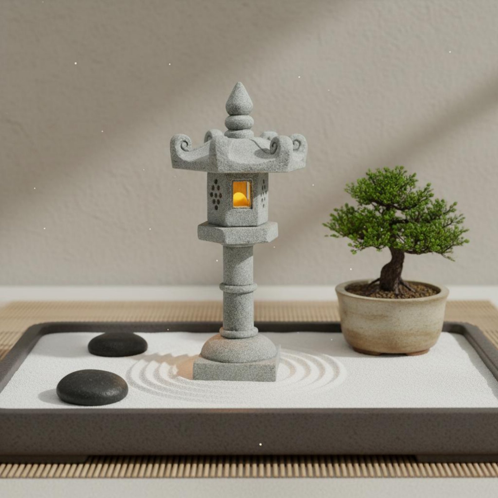 Minyatür Taş Fener Antik Görün - Bonsai Garden Ornaments incelemesi ve fiyatı